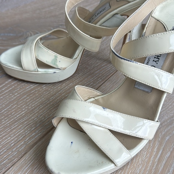 Jimmy Choo, vintage, patent leather , platform sandal heels, size 38 - Picture 8 of 8